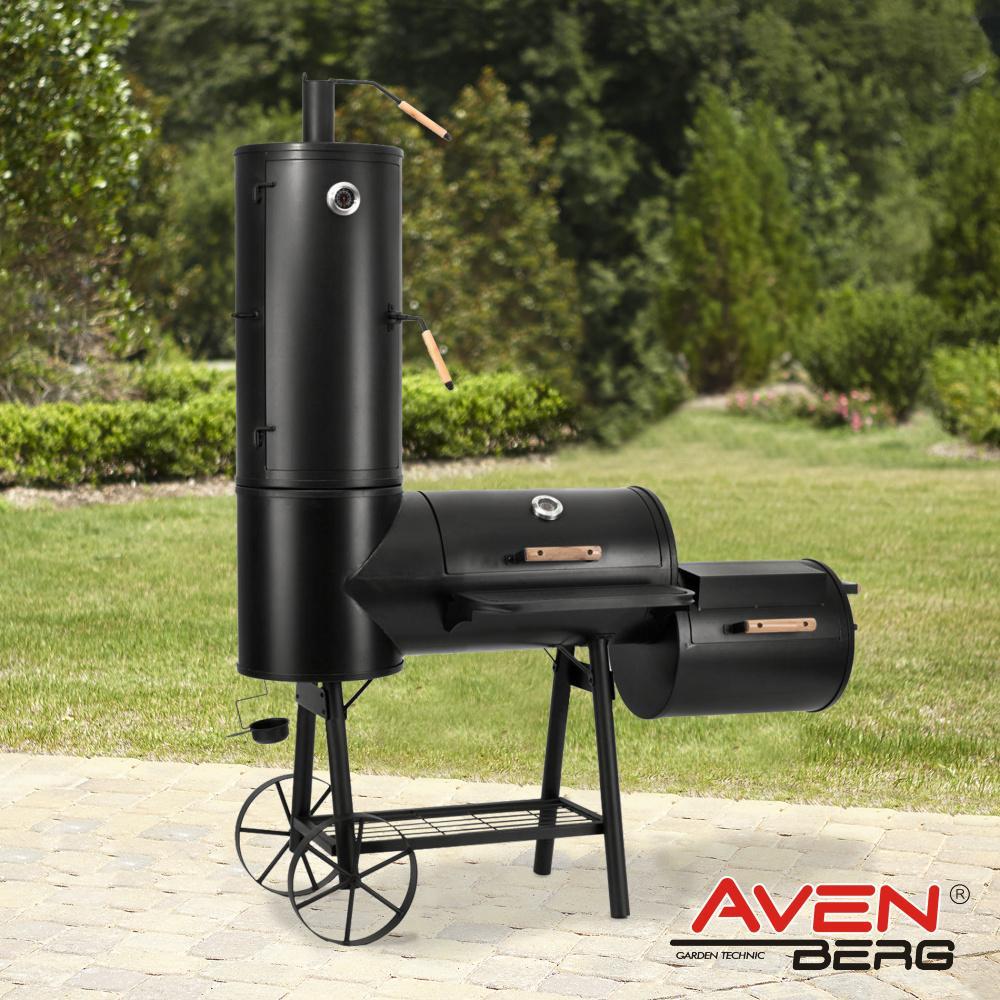 Zahradní gril s udírnou LOKOMOTIVA AVENBERG BBQ MASTER