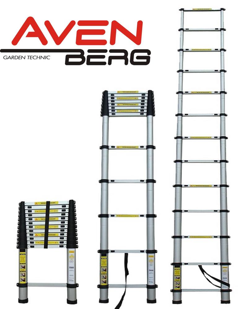 Teleskopický hliníkový žebřík CRAFTFIELD Steiner 3.8m