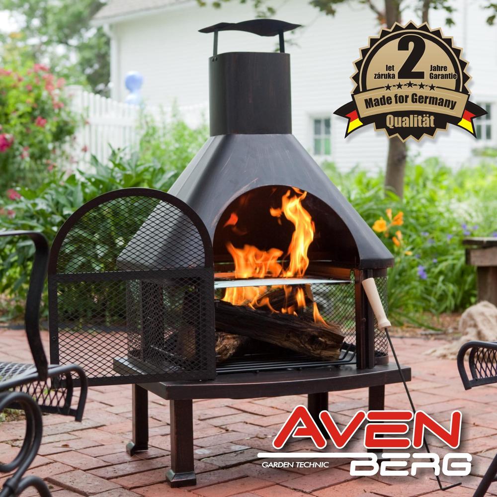 Zahradní venkovní krb + gril AVENBERG Ontario